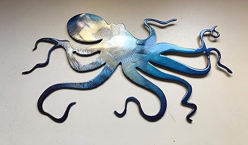 Amazon Com Ocean Octopus Metal Wall Art Accent 13 X 8 Handmade