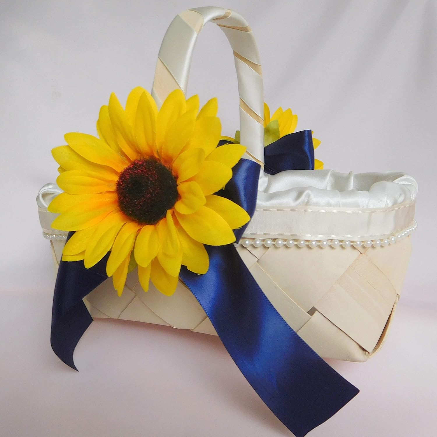 sunflower flower girl basket