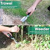 LBSTP 10 Piece Garden Tool Set with Storage Bag Garden Tools Gift Kit view 3