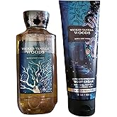 Bath & Body Works Wicked Vanilla Woods Ultimate Hydration Body Cream and Body Gel Wash 2 Piece Set