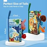 hahaland 2 Pcs Sensory Baby Books 0-6 Months Soft Squeaker Crinkle Red view 7