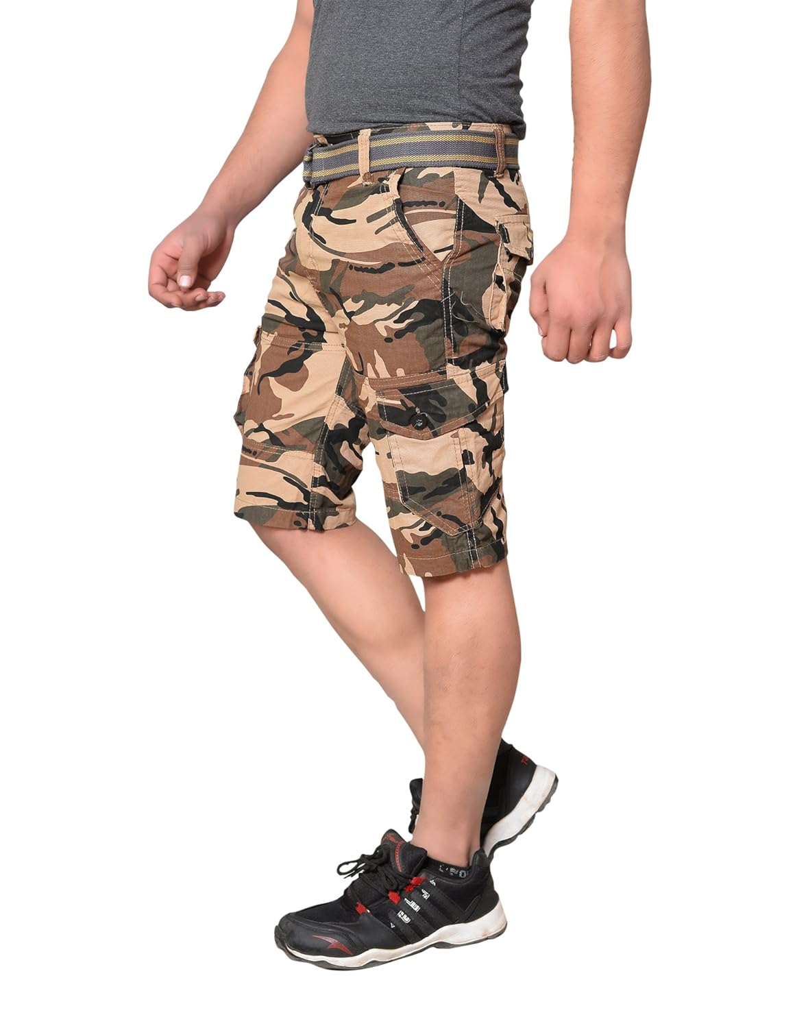 krystle men's cotton army stylish shorts