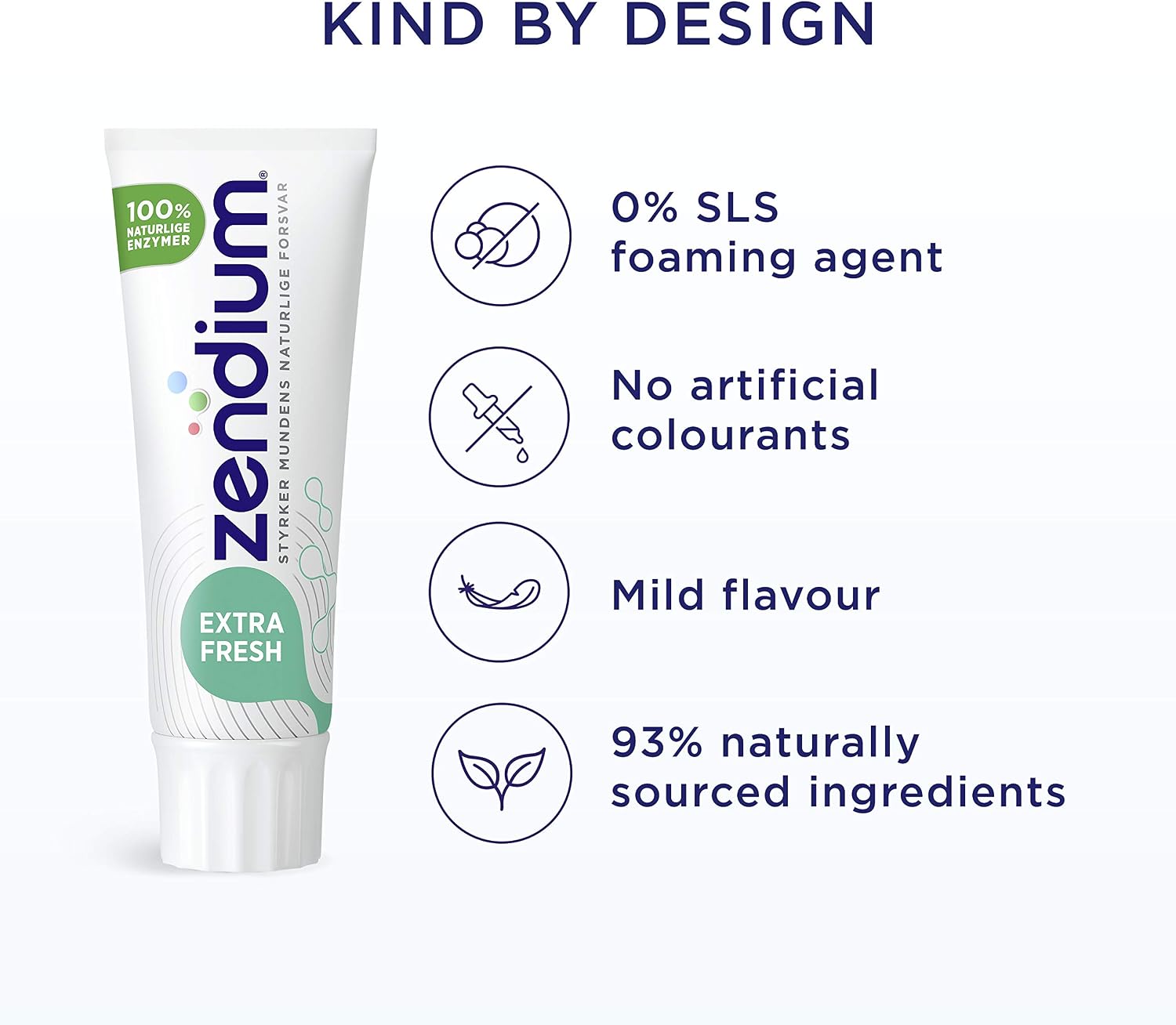 Zendium Extra Fresh Toothpaste 75ml, contains natural antibacterial enzymes and proteins - Image 5