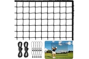 ALIENNANA Nylon Golf Nets Golf Practice Net Outdoor Indoor with Wire Hanging Kit for Backyard Driving, Golf Net for Practice Barrier Net, 10ft Sports Netting for Hitting Golf, Baseball, Hockey, Soccer