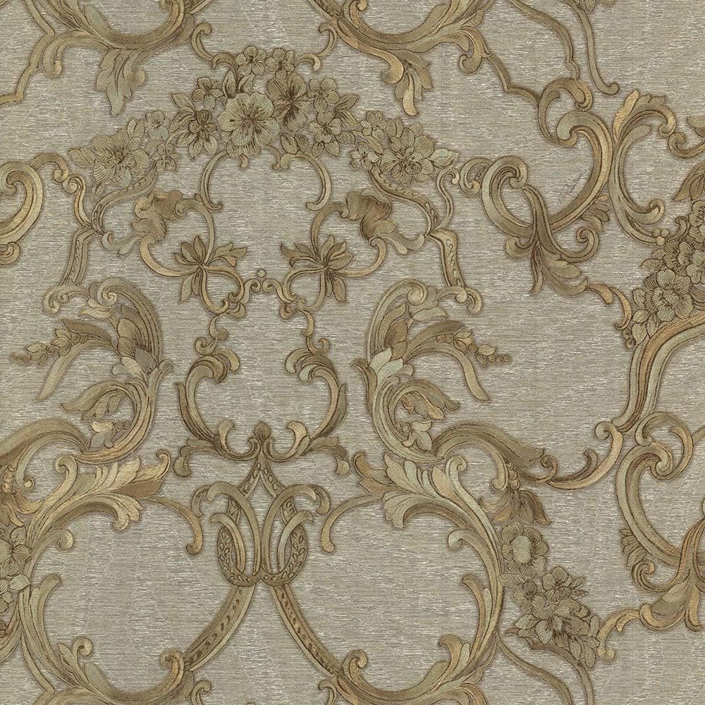 rc Roberto Cavalli 5花柄ベージュブラウン壁紙 壁紙 Amazon