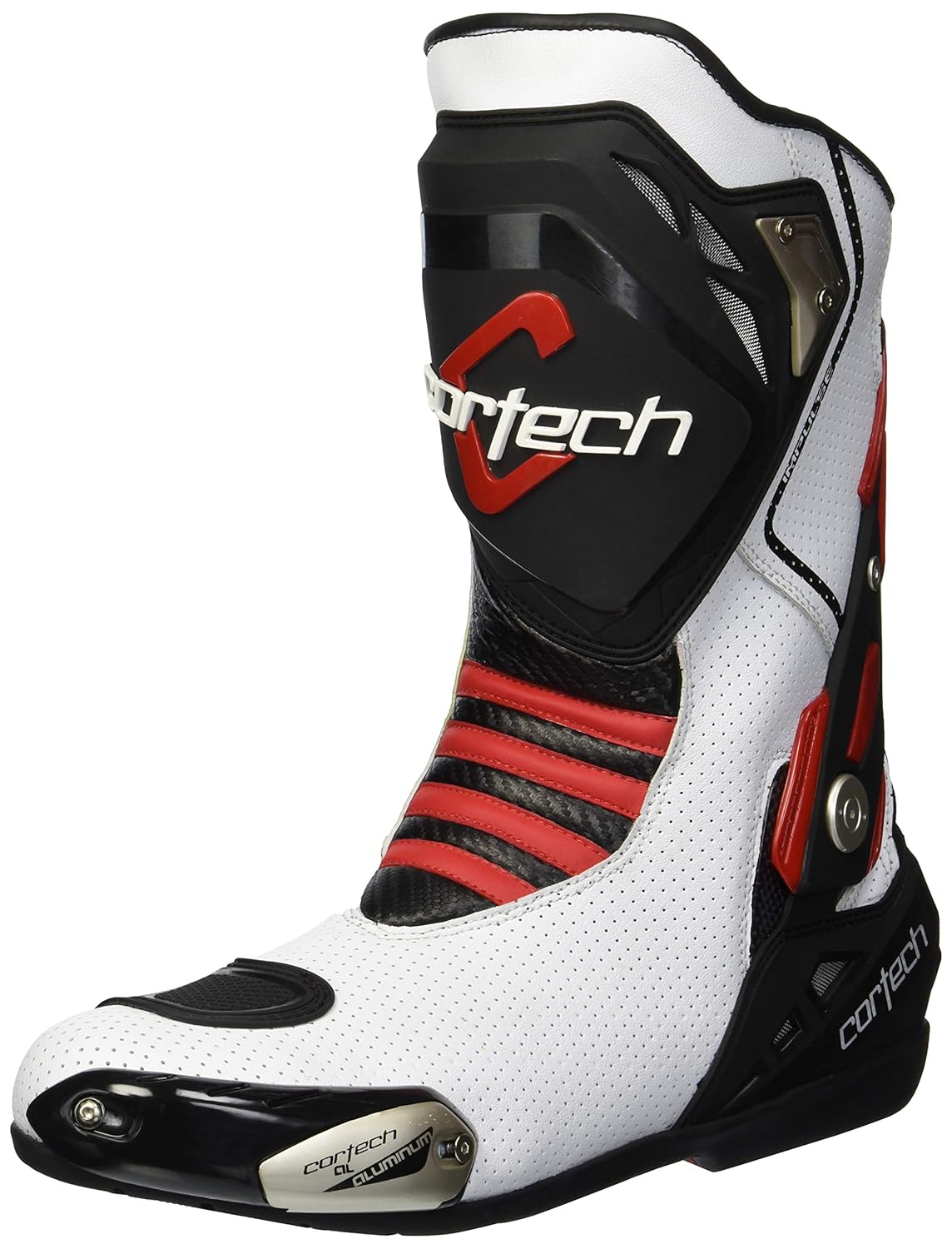 Cortech Men's Impulse Air Road Race Boot (White/Red, Size