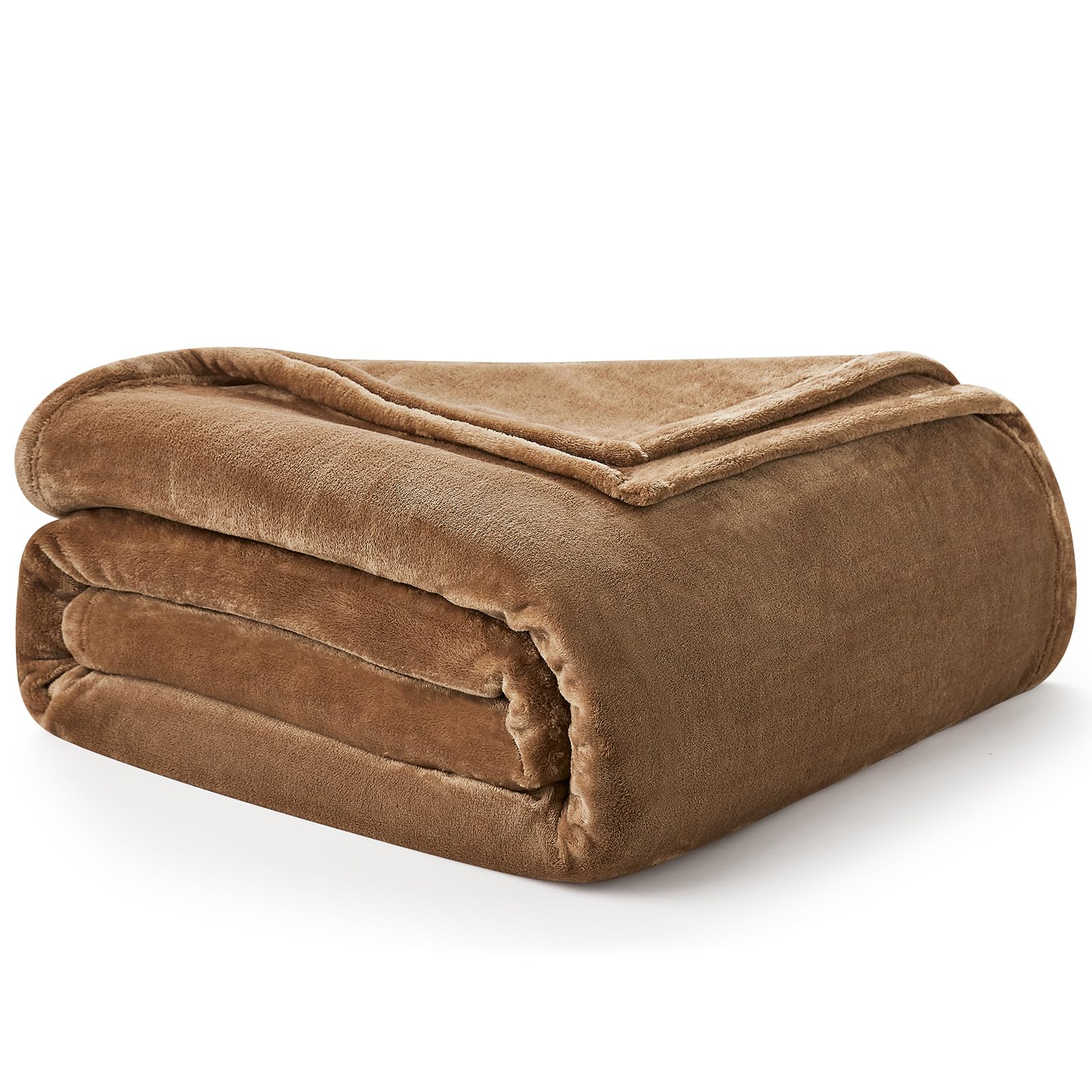 EHEYCIGA Fleece Blanket Camel Throws for Sofas Large Fluffy Warm Soft Blanket for Bed Settees Armchairs, Fit All Season, Queen, 220x240cm — image 1