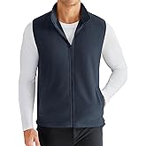 COOFANDY Men's Polar Fleece Vest Lightweight Sleeveless Zip Up Jacket Casual Outerwear Outdoor Golf Vests