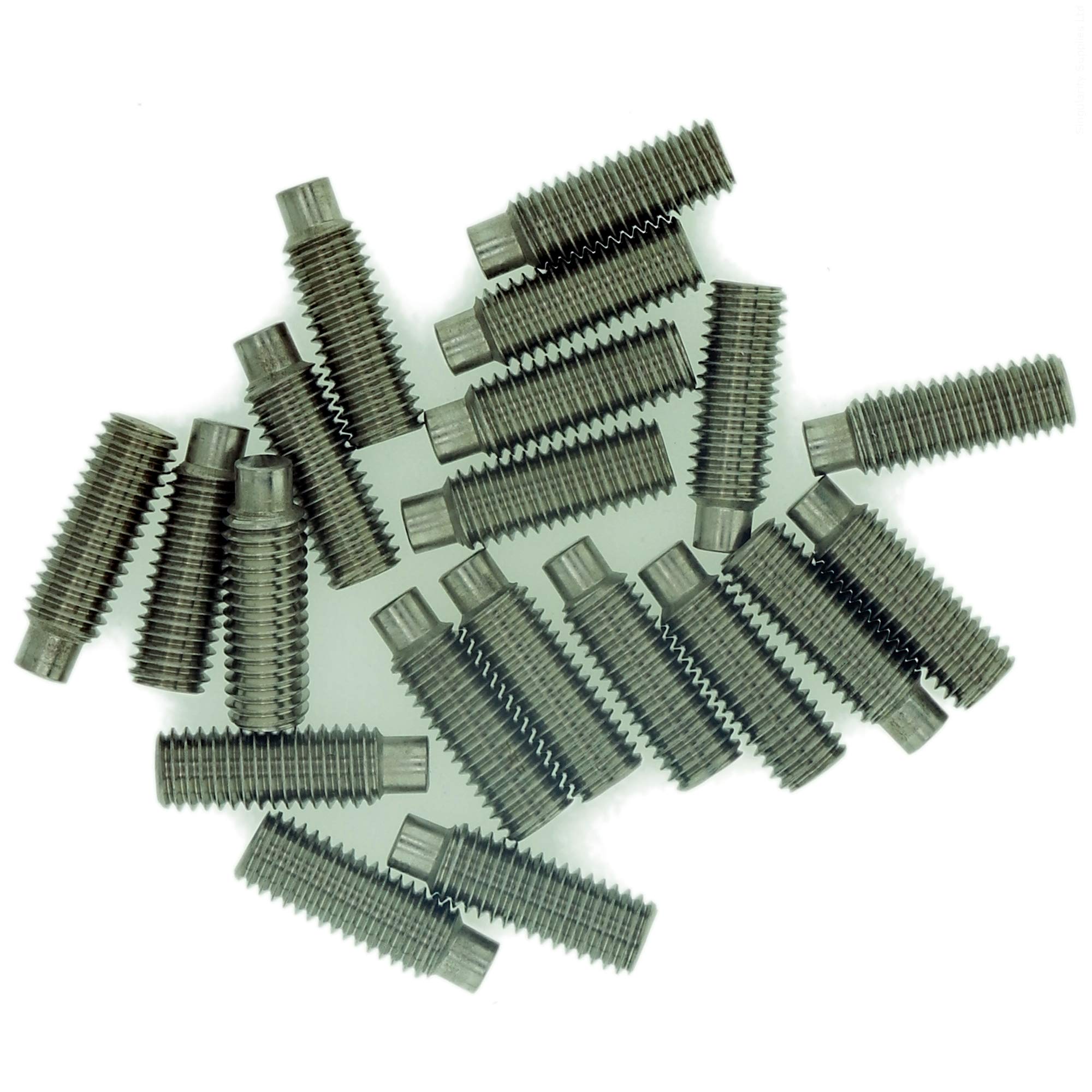 M5 (5mm x 40mm) Hex Socket Grub Screw (Dog Point) - Stainless Steel (A2) (Pack of 10)