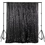 ShiDianYi Black Shimmer Sequin Fabric Photography