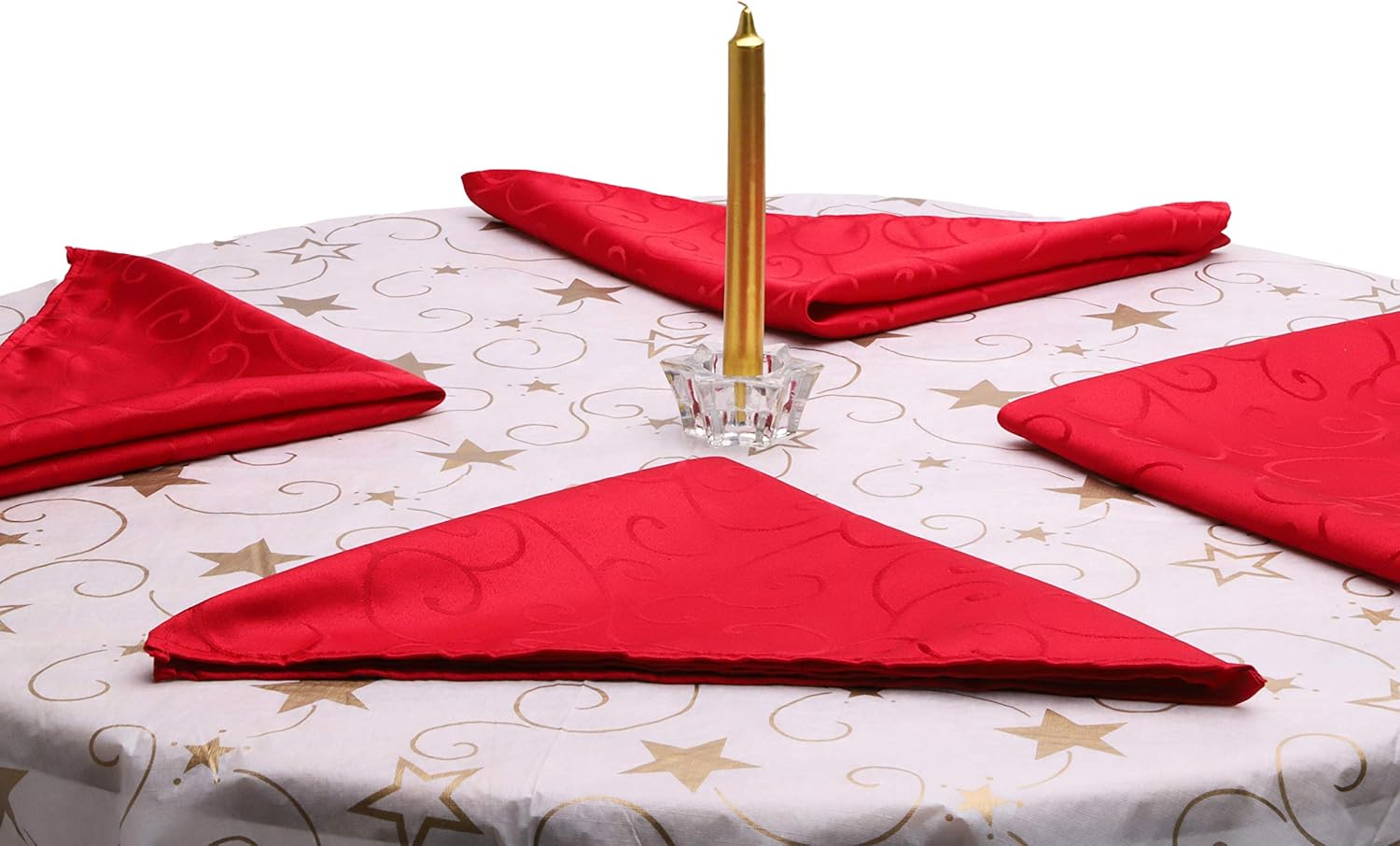 Christmas Concepts® 45cm x 45cm Pack Of 4 Red Damask Napkins Amazon.co