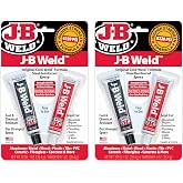 J-B Weld Original Epoxy, Steel Reinforced Epoxy, High Strength - 2 Pack, Dark Grey (8265S-2)