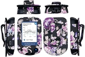 Designed Fitted Leather Case W/Screen Protector (Lanyard Included) for Freestyle Libre 3,Freestyle Libre 2,Freestyle Libre 14