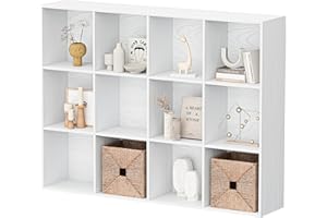 Jpiziso Cube Storage Organizer Bookshelf,Closed Back Display Bookcase,Cubby Shelf for Home Office Living Room,Kids Room, Larg