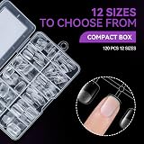 gelike ec Extra Short Square Nail Tips 240pcs 10 Sizes for DIY At Home view 4