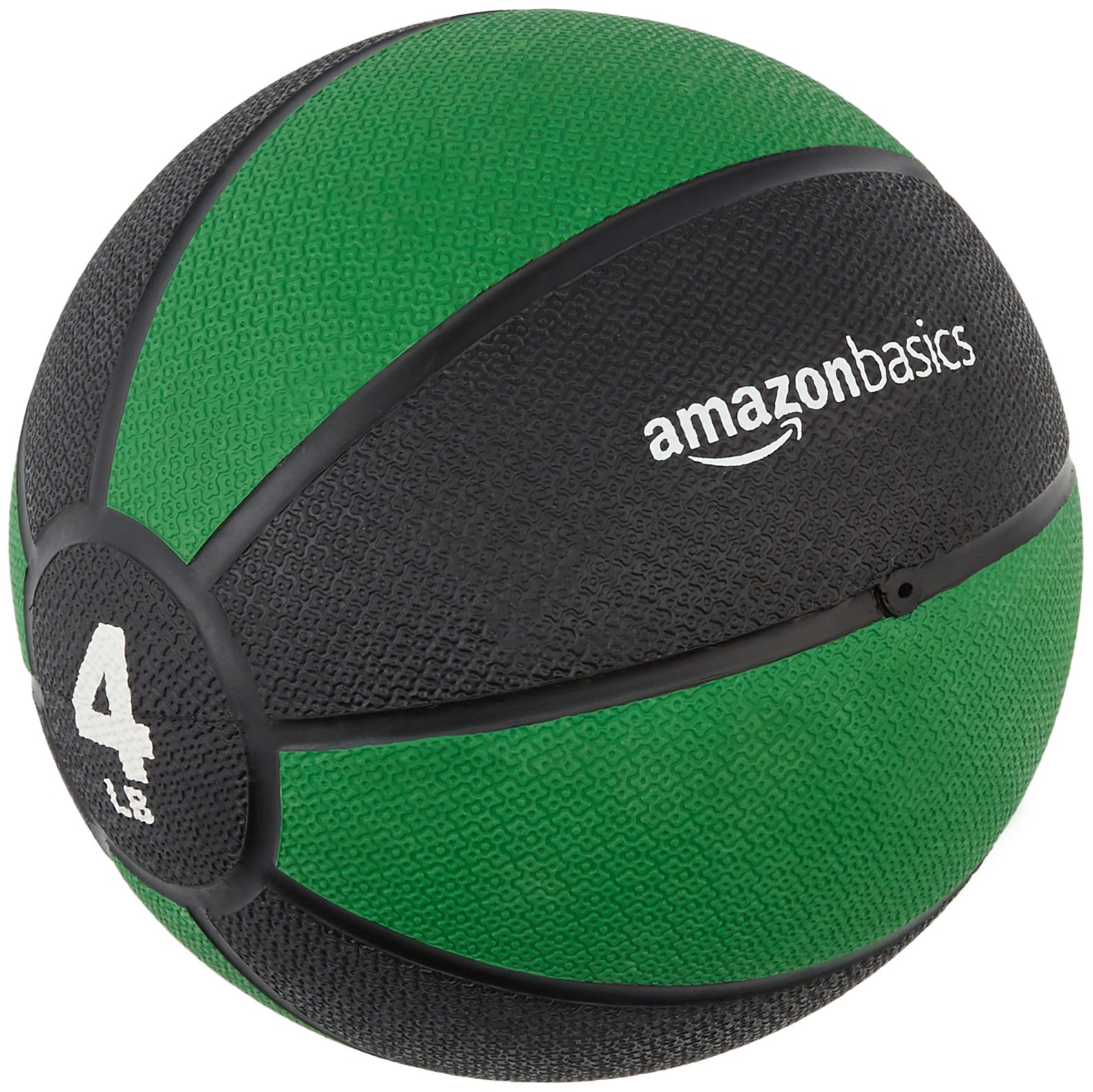 Photo 1 of Amazon Basics Weighted Medicine Ball, 4 Pounds, Green/Black