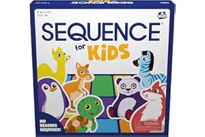 SEQUENCE for Kids -- The 'No Reading Required' Strategy Game by Jax and Goliath, Multi Color, 11 inches (2-4 players) (Packaging May Vary)