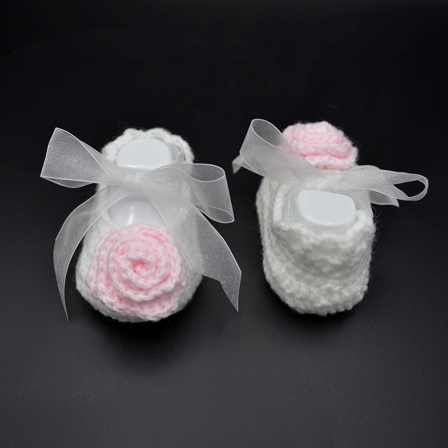 newborn white shoes girl