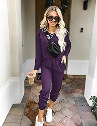 Ekouaer Women's Pajama Sets Casual 2Pcs Sleepwear