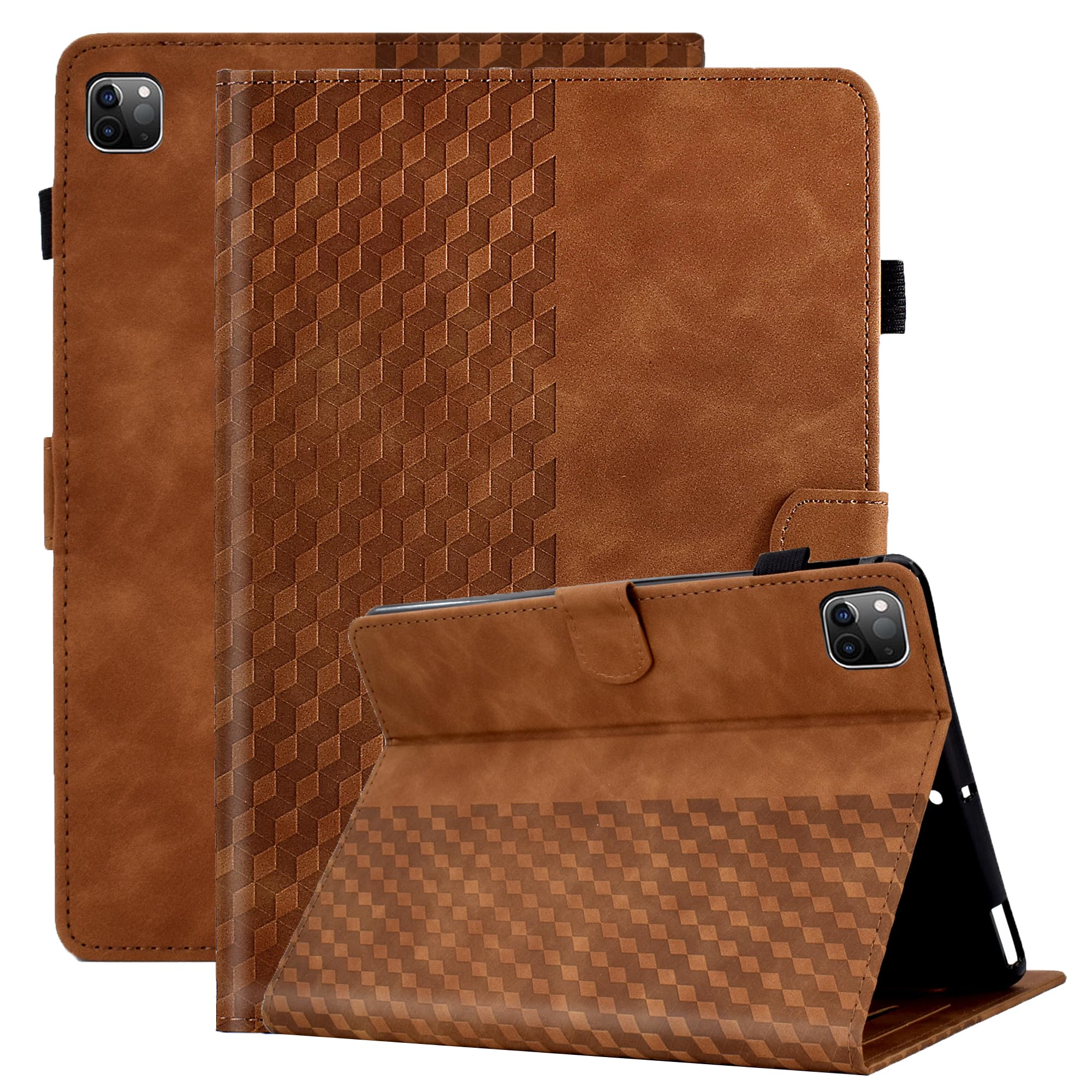 Vkooer Case for iPad Pro 11 Inch Case M4 2024 Generation Premium Leather Folio Cover with Card Pocket Multi Angle Viewing with Stand Function for iPad Pro 11 2024, Brown — image 1