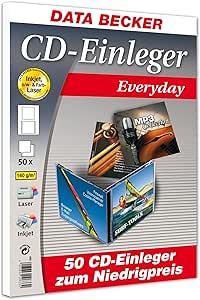 Data Becker CD-Einleger Everyday - Etiquetas de Impresora (Papel