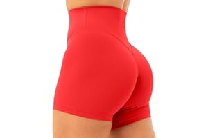 Unthewe Women's Workout Gym Biker Shorts High Waisted Athletic Booty Yoga Shorts with Tummy Control