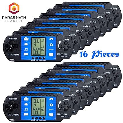 Lucid Pop Station, Collection of 9 Games with 10 Level & 10 Speed. Light, Sound, Style. for Return Gift Purpose.(Complementary Individual Gift Wrap)(Pack of 16)