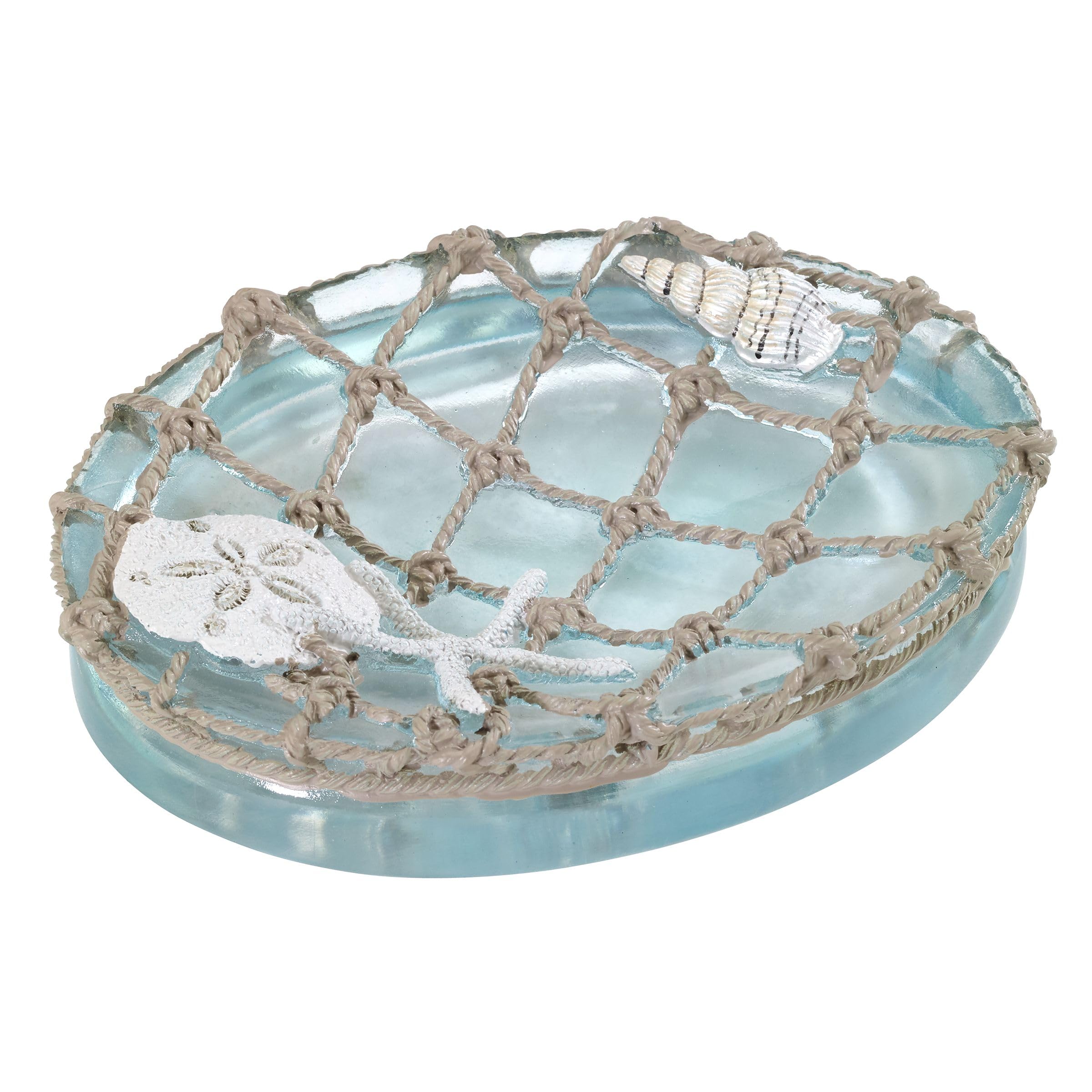 Avanti Linens Seaglass Collection, Resin, Multicolor, Soap Dish