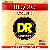 DR Strings Hi-Beam 80/20 Acoustic Guitar Strings - .011-.050 Custom Light