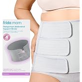 Frida Mom Belly Binder for Natural &amp; C-Section Postpartum Recovery, 9" High | Adjustable Compression Wrap, After Birth Brace, Abdominal Support Band, 9 Inch High, Breathable