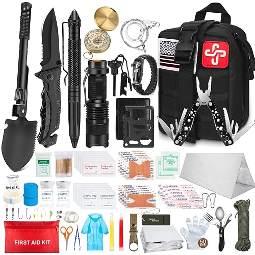 238Pcs Emergency Survival Kit and First Aid Kit, Professional Survival ...