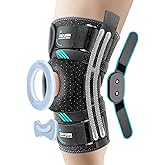 ZEAZEN Hinged Knee Brace with Dual Hinges & Patella Compression Pads – Strong Knee Support for ACL, MCL, Meniscus, Joint Stability – Adjustable Open Patella Design for Men and Women, Plus Size Fit (Large)