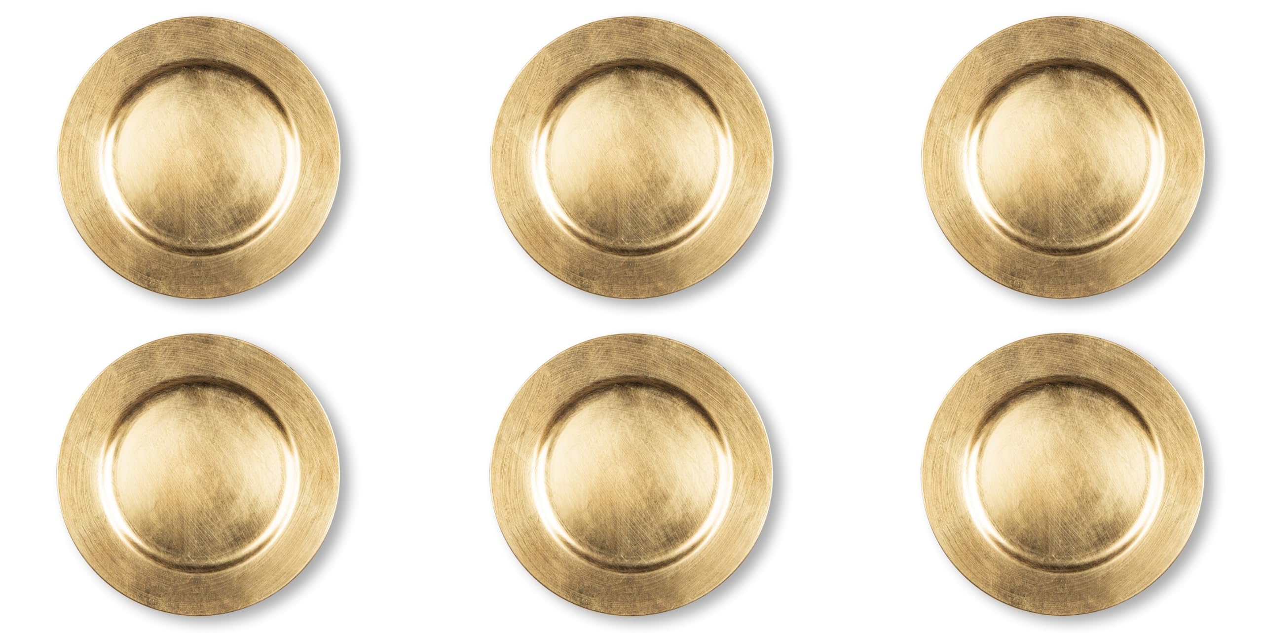 Excelsa Gold Set of 6 Placemats, PP Plastic, Reusable, Diameter 33 cm