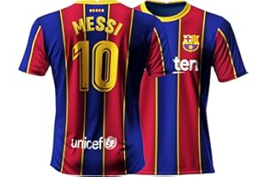 PITREFUTBOL FC Barcelona 2020/2021 Official Home Jersey - Messi #10 - Collector's Edition, Authentic Design
