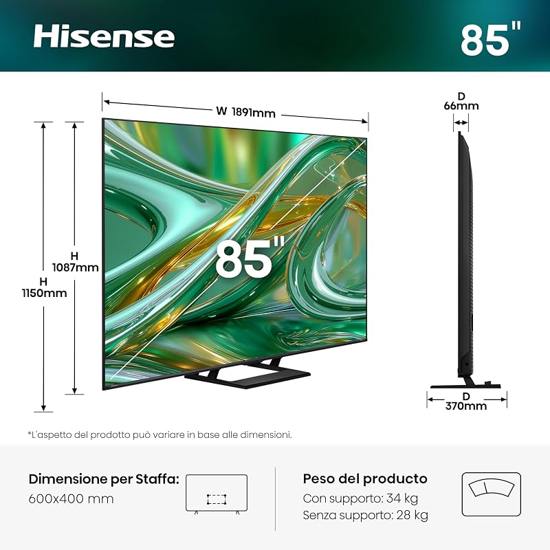 Smart TV MiniLED 144Hz 85" 4K 85E8S