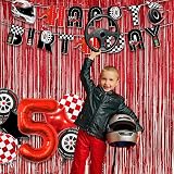 GREATRIL Red Fringe Curtains 2-Pack 8.2ft x 3.2ft Backdrop Tinsel Party Decor view 4