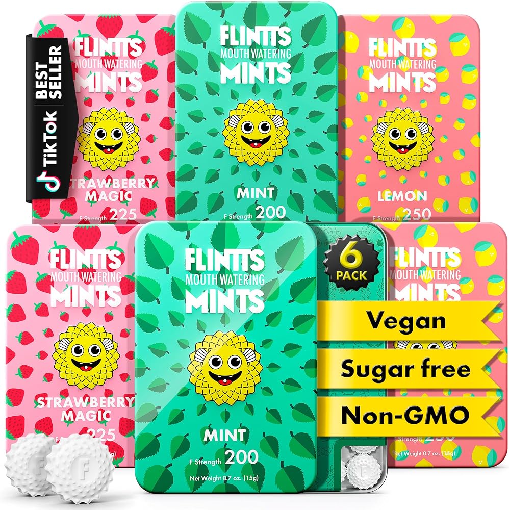 Flintts Mints After Party Pack Mouthwatering Mints for Dry Mouth Relief | Mouthwatering Sparkle Effect | Flavor Variety Pack