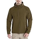 Flyplus Men's Waterproof Tactical Jacket Windproof Hooded Lightweight Windbreaker Rain Coat For Hiking Hunting 6 Pockets
