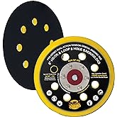 Dura-Gold Pro Series 5" Hook & Loop DA Backing Plate Pad, 8 Hole Pattern Dustless - Low Profile Edge, Medium Density, Dual-Action Random Orbital Sanding Pad, Sander Polisher Auto Woodworking Sandpaper
