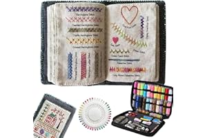DIY Stitch Book for Beginners and Enthusiasts – Embroidery Stitch Guide with 100+ Patterns, Tools Kit & Instructions, Portabl