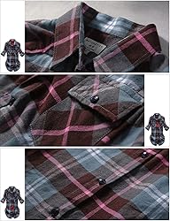 Match Women's Long Sleeve Plaid Flannel Shirt