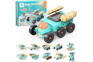 Sillbird Solar Robot Building Kit Christmas STEM Gift for Boys Ages 8-14, 10-in-1 DIY Educational Science Set for Kids Birthday, Sun Powered Space Robotics Toys with 112PCS