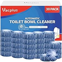 Vacplus Toilet Bowl Cleaners - 30 PACK, Ultra-Clean Toilet Cleaners for Deodorizing & Descaling, Long-Lasting Blue Toilet Bow