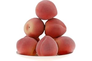 Gresorth 6pcs High Grade Fake Peach Decoration Artificial Realistic Fruit Simulation for Home Party Holiday Festival Christmas Display