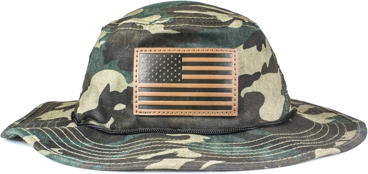 red white and blue camo bucket hat