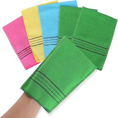 Molain Exfoliating Washcloth 5Pcs Korean Mitt Dual-Sided Bath Accessories