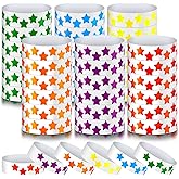 Teling 600 Pack Neon Star Wristbands Paper Wristbands for Events Adhesive Event Bands Arm Bands for Events Party Favor Bracelets for Birthday Wedding Neon Glow Party(Mixed Colors)