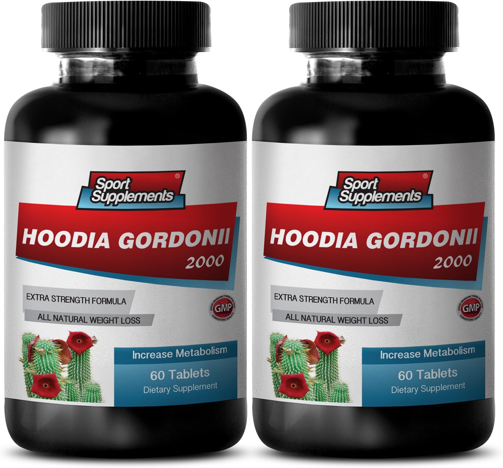 Appetite suppressant Night time - HOODIA GORDONII Extract - Weight Loss - Natural Appetite SUPPRESSANT - hoodia Complex - 2 Bottles (120 Tablets)