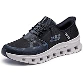 Skechers Men's Glide-Step Pro Slip-in Sneaker | Hands Free Slip-ins, Glide-Step, Air-Cooled Memory Foam, Machine Washable, Vegan, Geometric Midsole