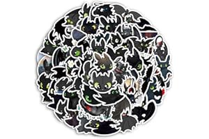 Dokpav 120 PCS Toothless Stickers, Vinyl Waterproof Cartoon Decals, Graffiti Stickers Pack, Funny Decal Decoration for Laptop